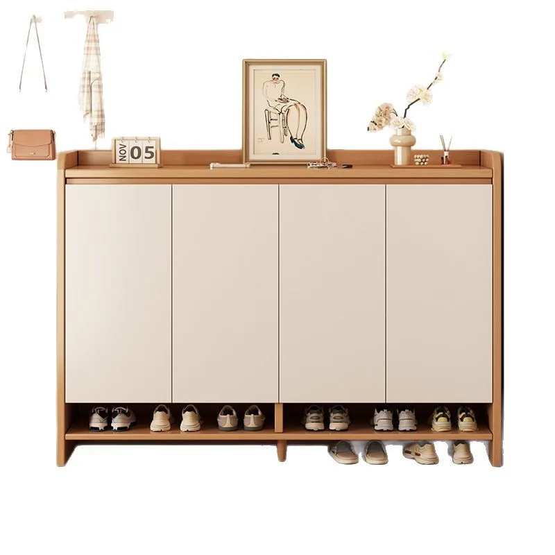 

integrated home storage at the door of the home, door cabinet against the wall, large-capacity storage