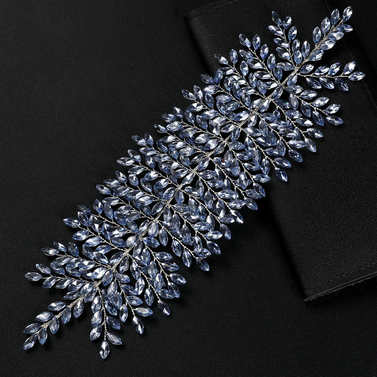 SLBRIDAL Handgefertigte Strass-Kristall-Haarkränze, Hochzeits-Kopfschmuck, Haaraccessoires, Stirnband für Bräute, Frauen und Mädchen – Detail 12
