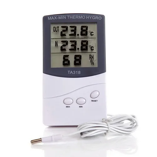 TA318 Indoor and Outdoor Thermometer, Electronic Thermometer, Large Screen Temperature and Humidity Meter