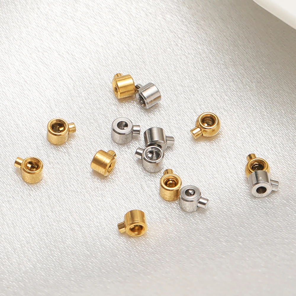 20 Stück Edelstahl-Positionierungsschnallen, Stopper, Abstandshalter, Crimp-Endperlen für DIY-Schmuckherstellung, Halsketten, Armbänder, Zubehör – Detail 2