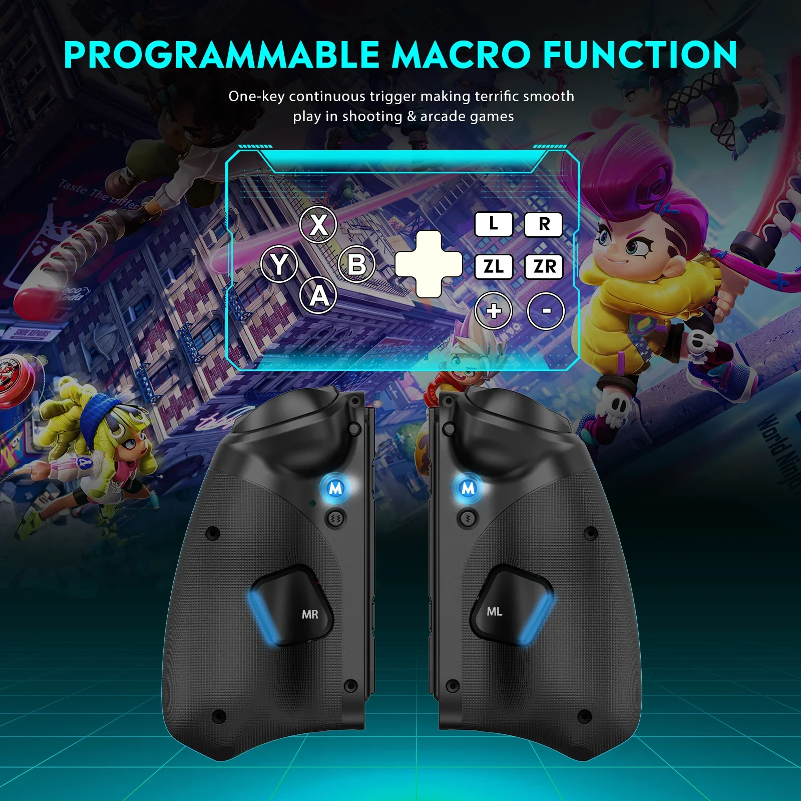 QRD Stellar T5 لوحة الفرح اللاسلكية للتبديل/التبديل 2 وحدة تحكم Joy-Con اليسار اليمين لوحة ألعاب متوافقة مع البلوتوث مع حزام اليد