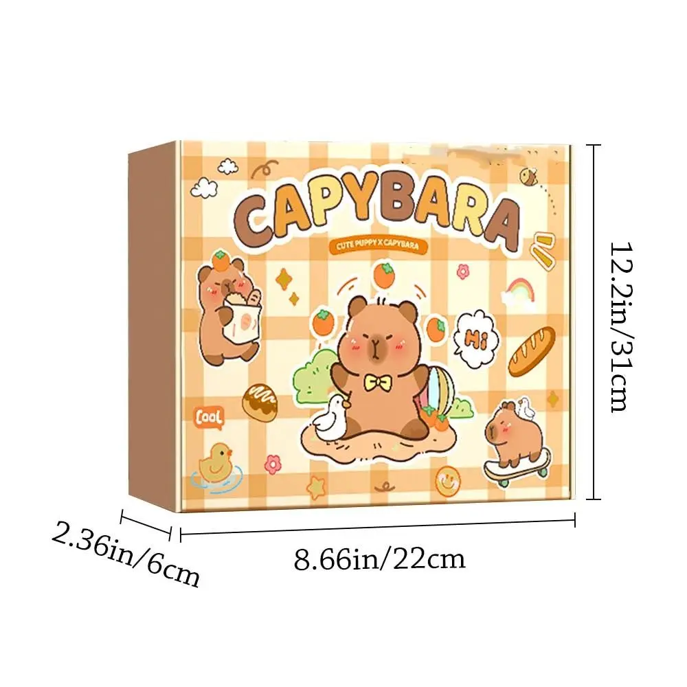 Capybara 대용량 선물 상자, 학생용 문구 세트, 풍부한 귀여운 등교 선물 키트, 연필 케이스, 공부 문구