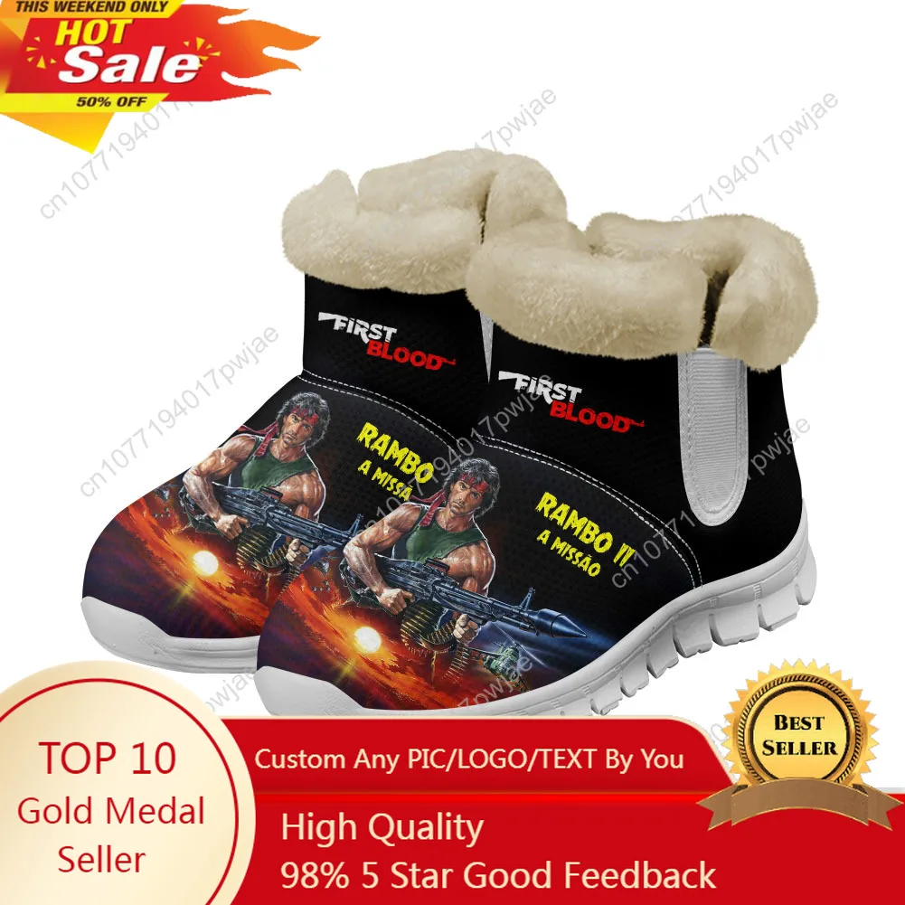 أحذية John Rambo F-First B-Blood للثلج للرجال والنساء المراهقات تحافظ على الدفء أحذية رياضية خفيفة الوزن غير رسمية مخصصة #1