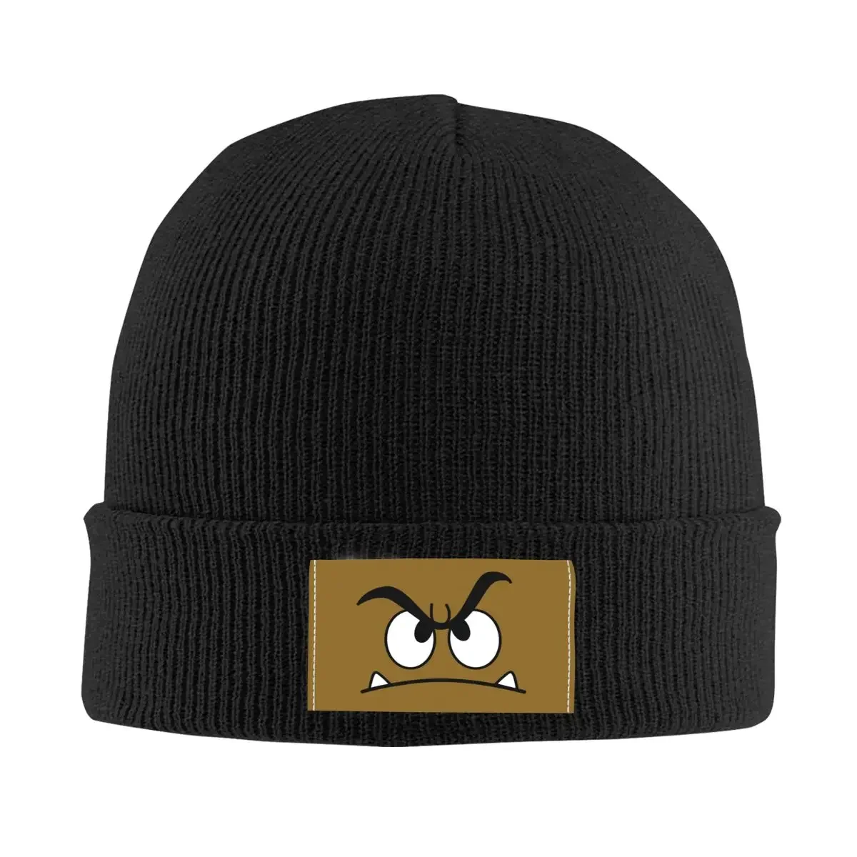 

Cartoon Game Brown Goomba Face Bonnet Hat Knitting Hats Men Women Fashion Unisex Adult Winter Warm Skullies Beanies Caps