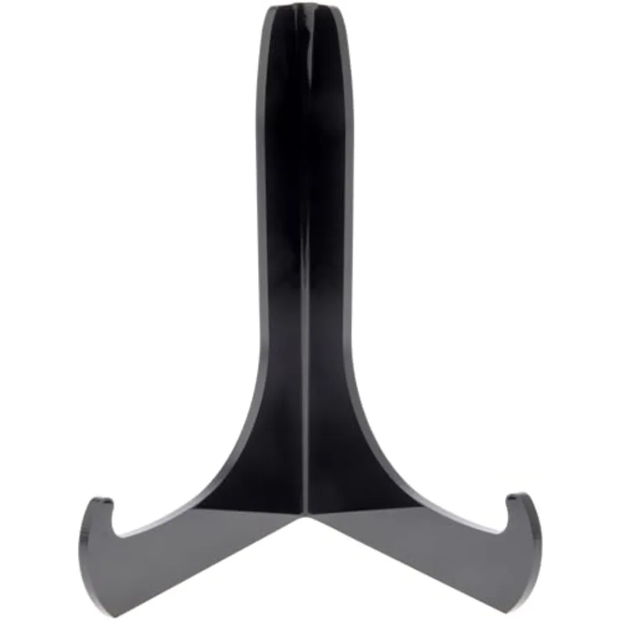 

Black Acrylic Small 60-Degree Angle Easel with Shallow Support Ledges, 4.5" H x 3.25" W x 2.5" D, fits Lightweight 4" x 6" Items