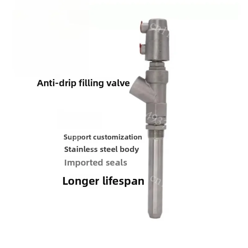316 Stainless Steel Pneumatic Filling Valve DN15 Anti Drip Liquid Filling Nozzle Replacement Part for Linear Filling Machine