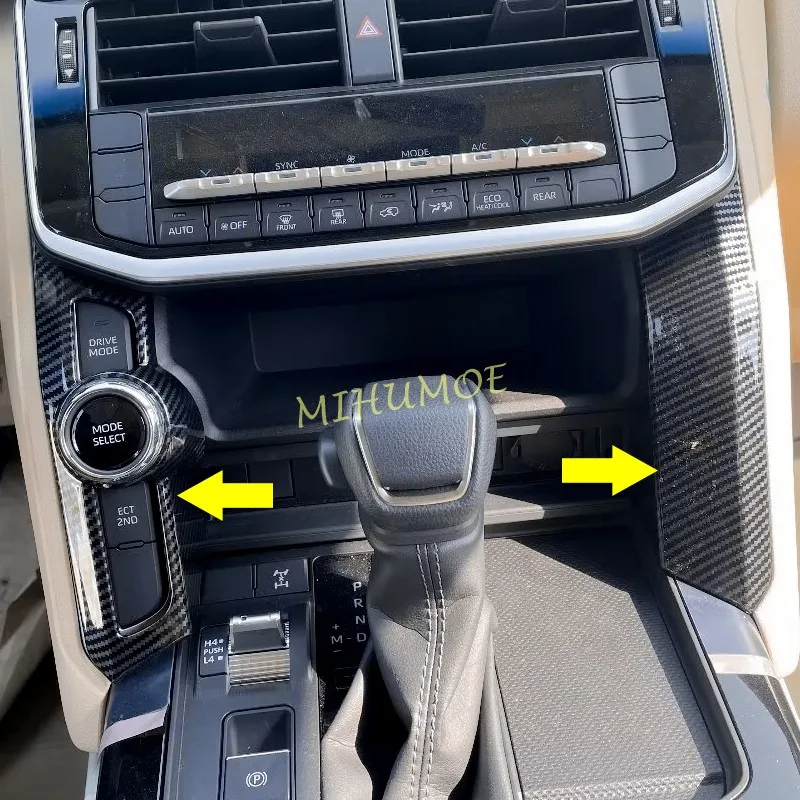 

Для Land Cruiser LC300 2022-2025 углеродное волокно для внутренней центральной консоли, стильные накладки, аксессуары