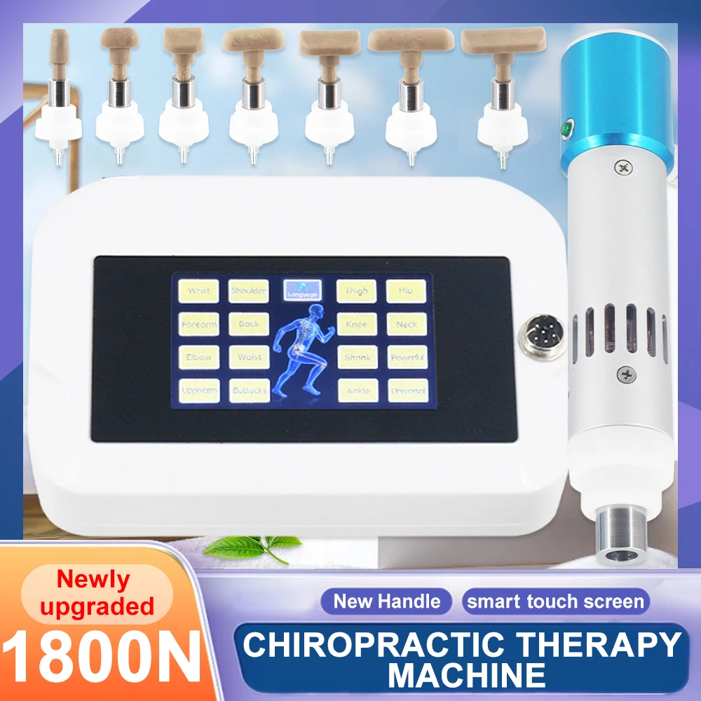 1800N Chiropractic Massage Correction Tools 10 Heads Electric Intensity Adjustable Portable Spine Cervical Spinal Therapy Gun