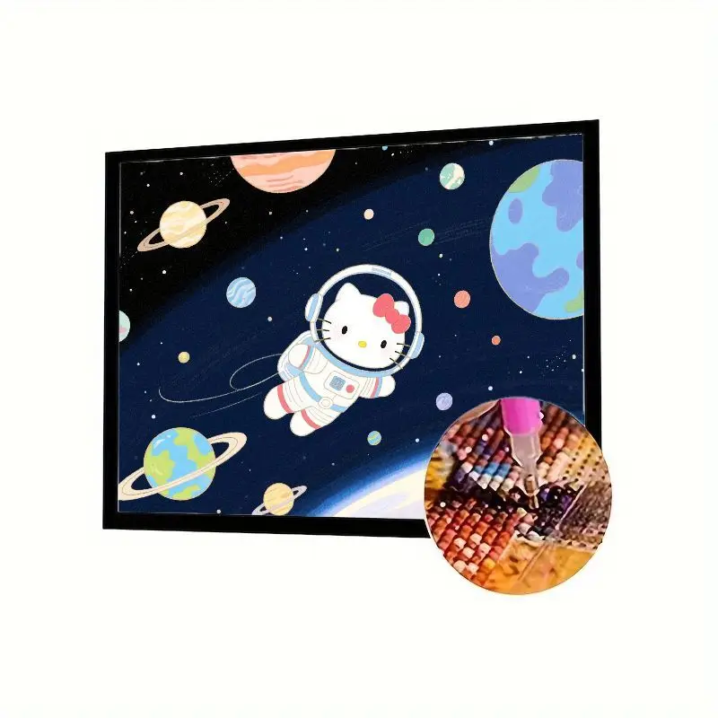 

1 шт. Hello Kitty Astronaut Space Adventure 5D комплект алмазной живописи-милый полный дрель DIY Rhinestone Art Craft для детей и взрослых Str