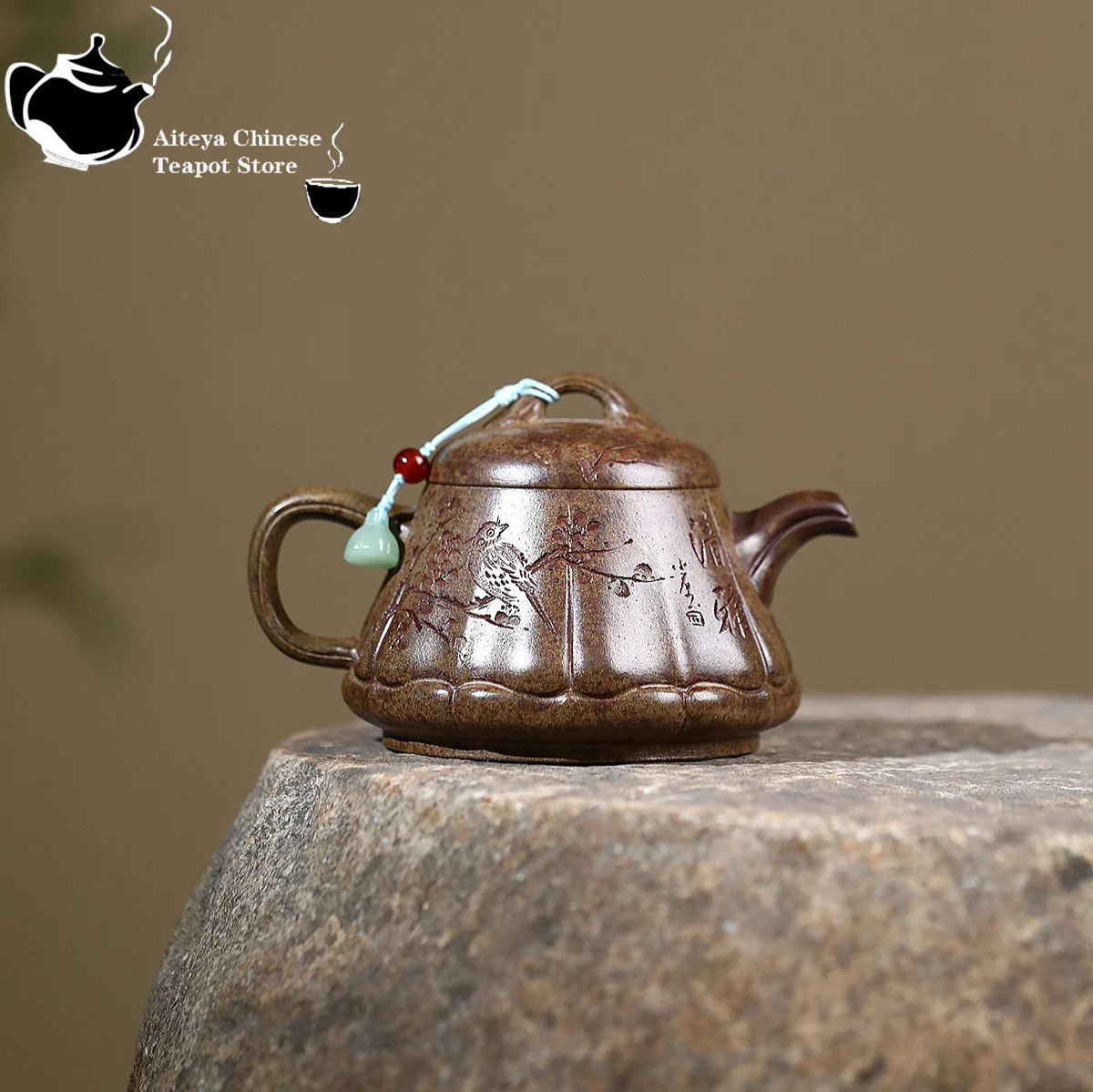 Yixing purple clay teapot raw ore, high-temperature agarwood mud, elegant and hidden teapot, Kung Fu Chinese tea set