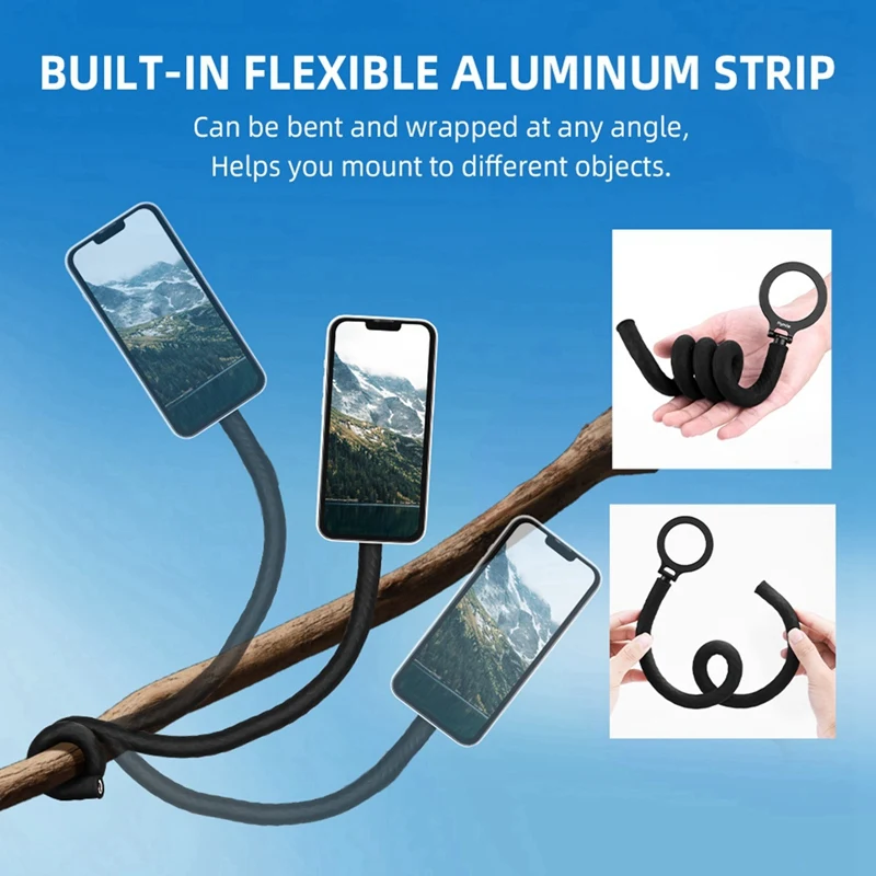 Portable Flexible Phone Holder Stand With Magnetic Phone Mount Adapter Long Arm Stick Pole For Pocket 3/GO3 For Magsafe