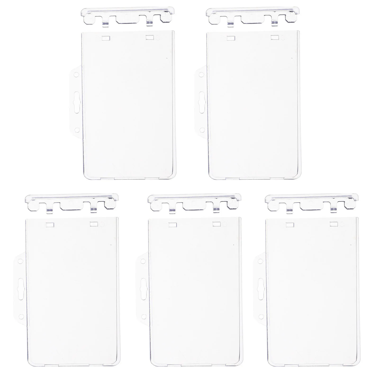 

5Pcs Horizontal Card Sleeve Transparent Id Card Holder ABS Material for Various Cards Protection Photocard Sleeves