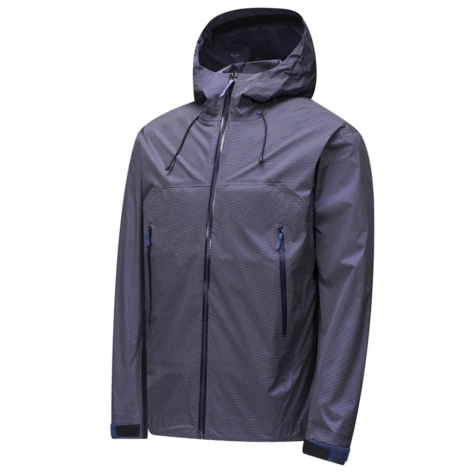 Waterproof Camping Jacket Men Solid Color Windbreaker Jacket Fashion Casual Hooded Jackets Coats Male Outdoor Outerwear