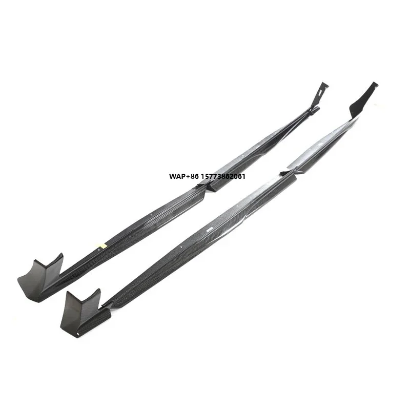 

For RS Q8 RSQ8 2021-2023 Real Carbon Fiber Side Skirts Extensions Lips