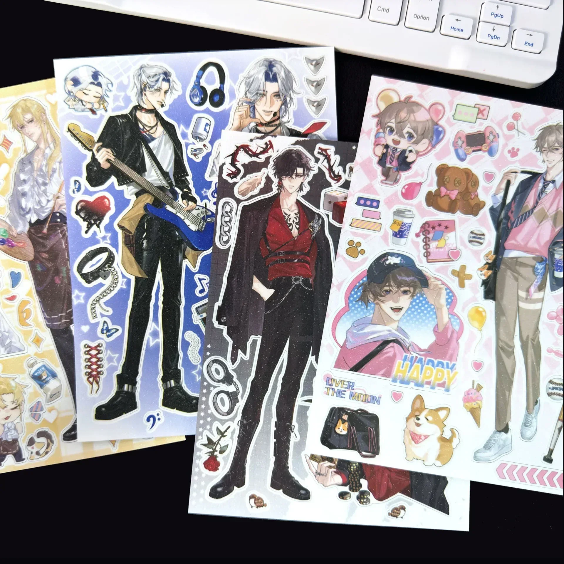 1 Pcs Cute Anime Man Sticker Cartoon Cool Character Deco Scrapbook DIY Material Decoration Stationery Stickers