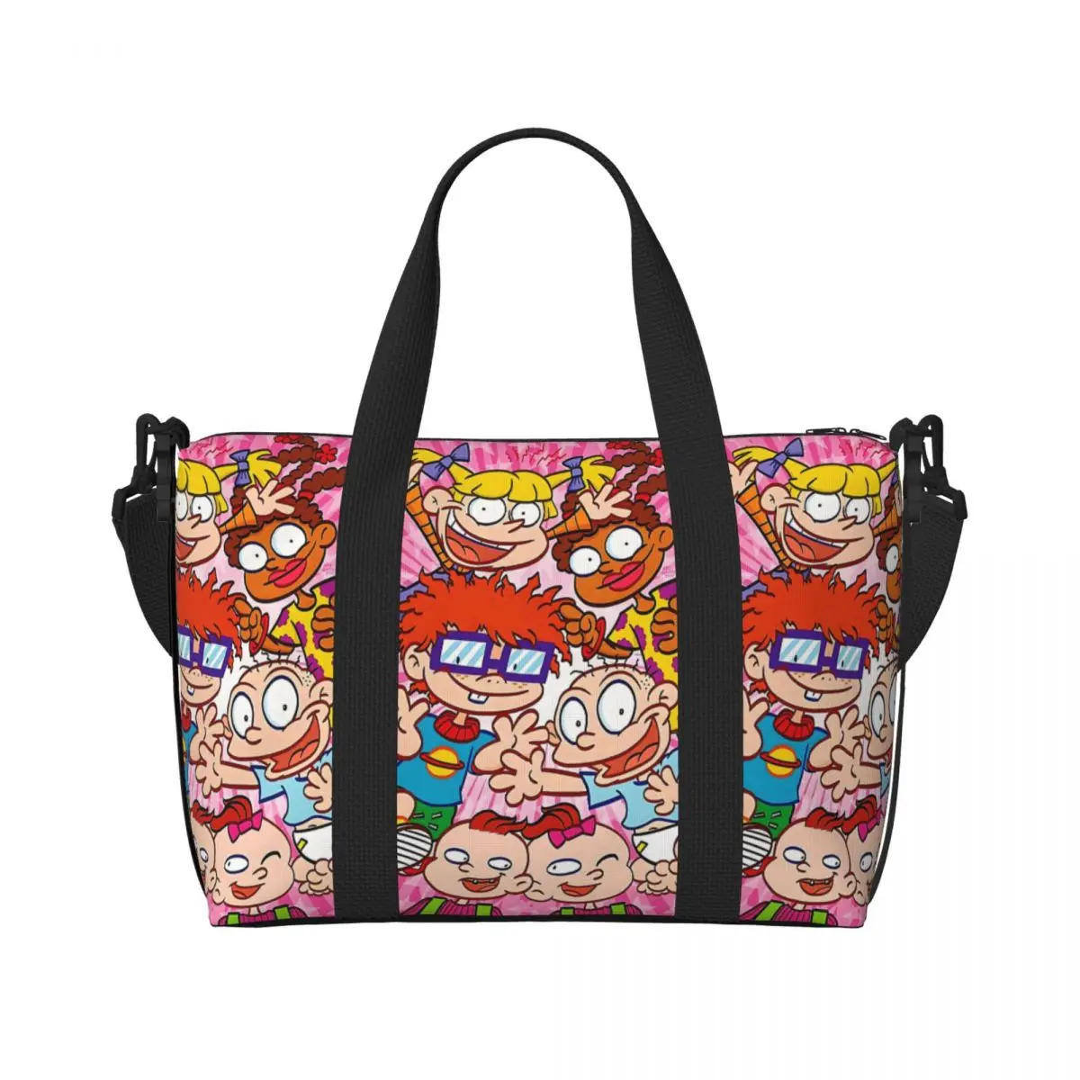 

Женская большая сумка R-Rugrats на заказ, большая вместительная дорожная сумка на плечо с анимацией приключений, пляжного спортзала