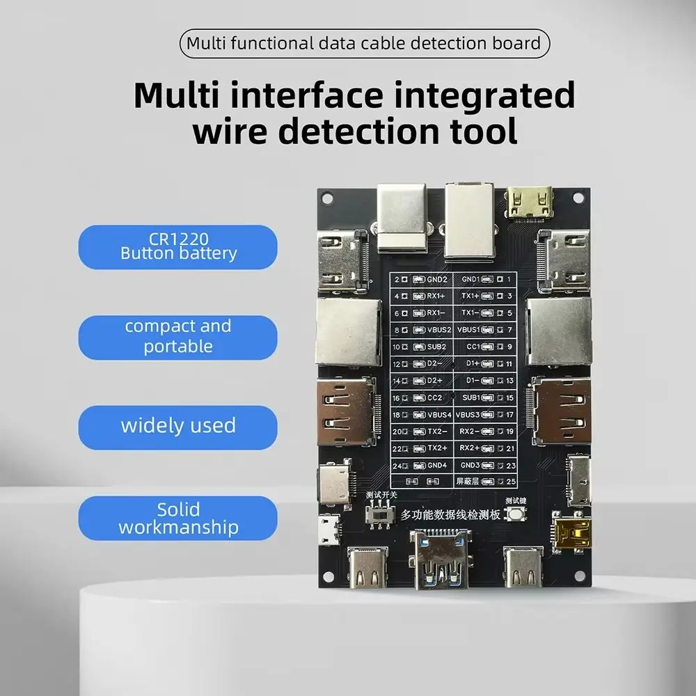 Practical Fault Detection Wire Testing Module Multi-function Universal Cable Fault Detector LED Indicator Cable Tester DP Cables