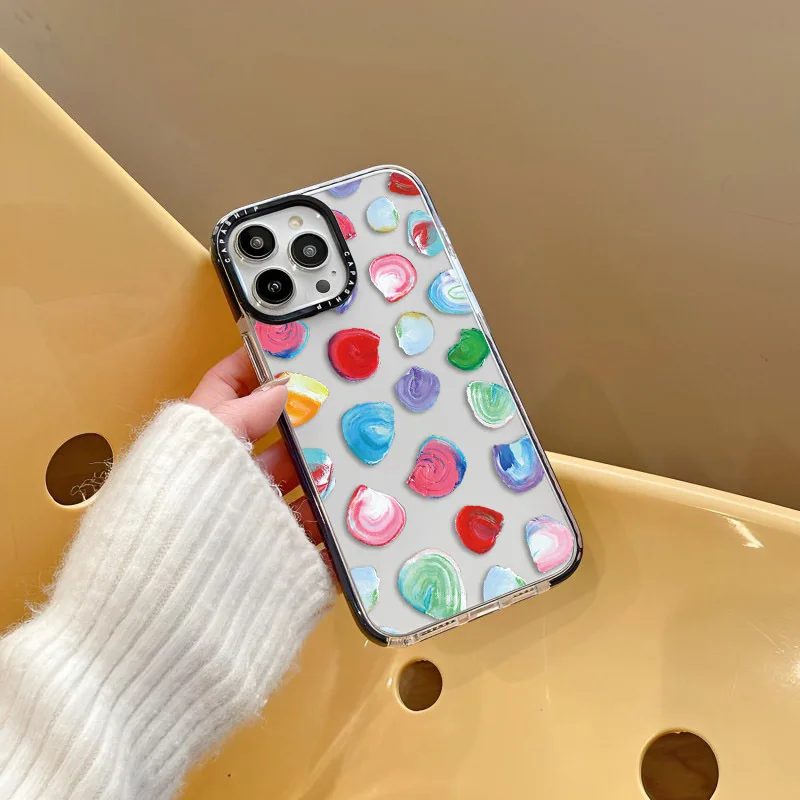 Various Forms Oil Painting Seashells Case For iPhone 16 15 14 13 12 11 Pro XS XR Max 7 8 Plus SE Soft TPU Shockproof Back Cover