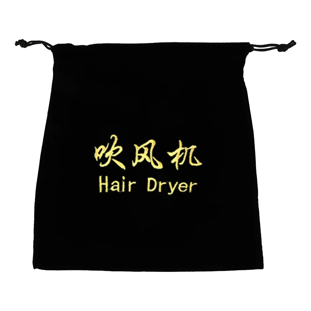 Flannel Hair Dryer Bag Travel Curler for Styling Tools Makeup Modeling Pouch Curling Iron Drawstring