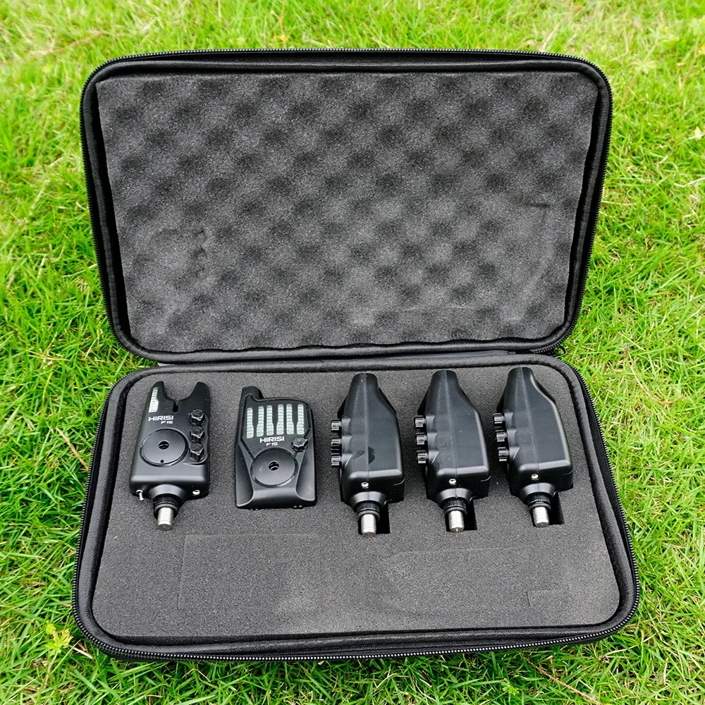 Hirisi F15 Karpfenangel-Set mit kabellosem Bissanzeiger, LED-Anzeige, wasserdicht, einstellbare Lautstärke, Tonhöhe und Empfindlichkeit, Angelzubehör – Detail 9