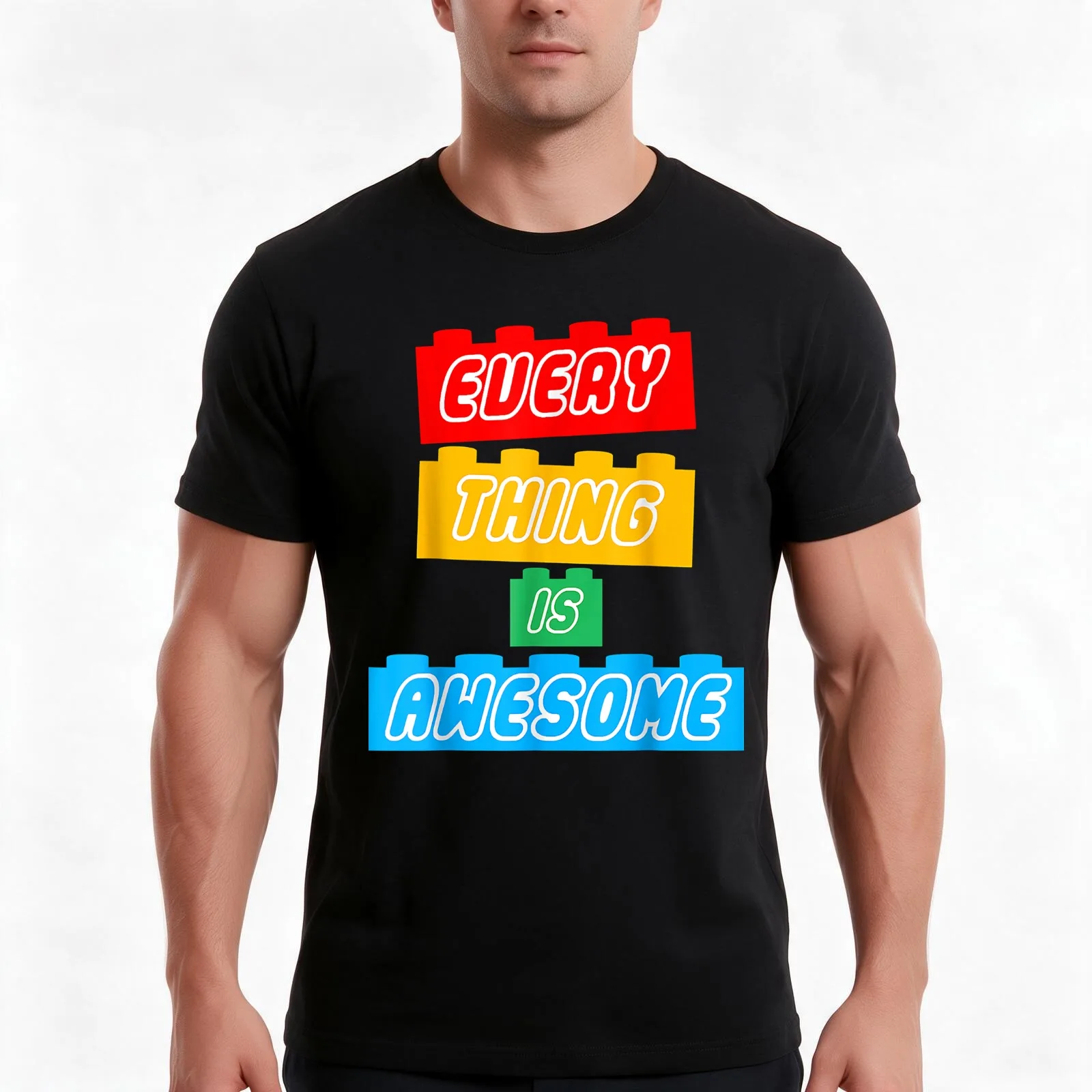 T-shirt « Everything s Awesome For The Eternal Optimist », t-shirt décontracté en coton pour l’été, hauts amples de style streetwear, unisexe, pour hommes et femmes.