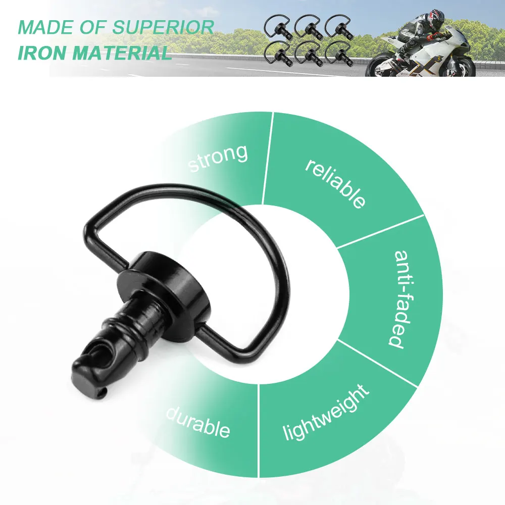 14mm Motorcycle Quick Release 1/4 D-ring Turn Race Fairing Fastener Universal For Honda Yamaha Suzuki Kawasaki Ducati Aprilia