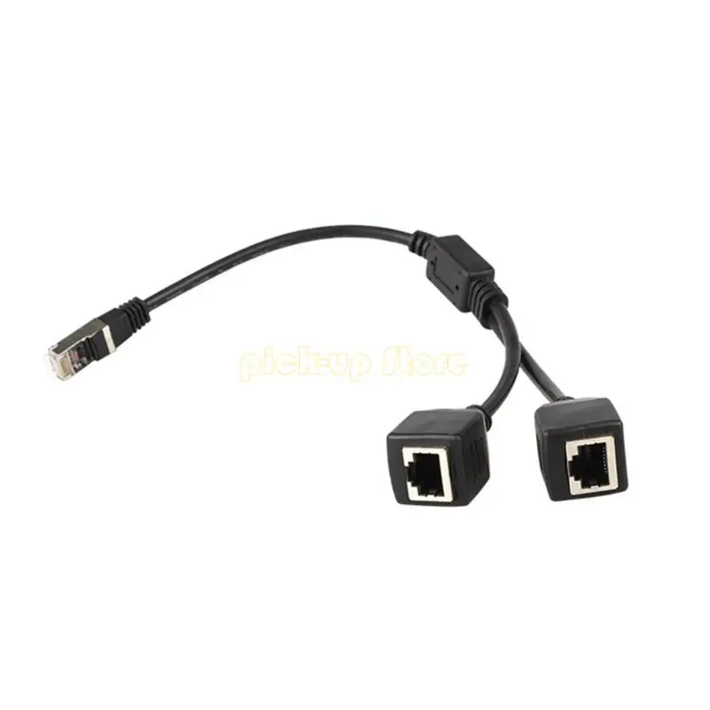 Q5WA 1 إلى 2 طرق RJ45 LAN Ethernet Cable Cable Female Flemiter Mosted Moster