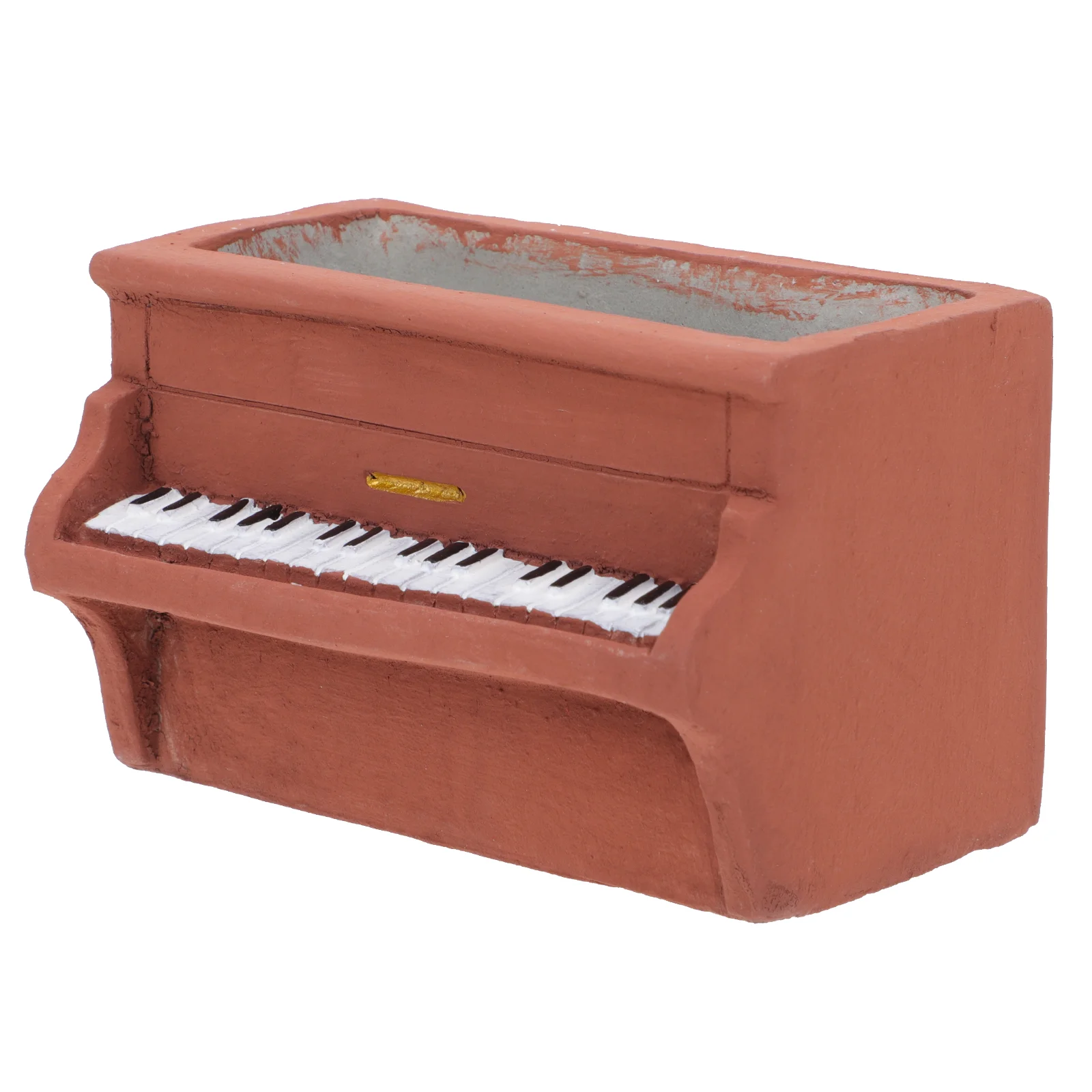 Cement Piano Flower Pot Room Plants Flowerpot Lovely Household Container Piano-shaped Pots Design Desk