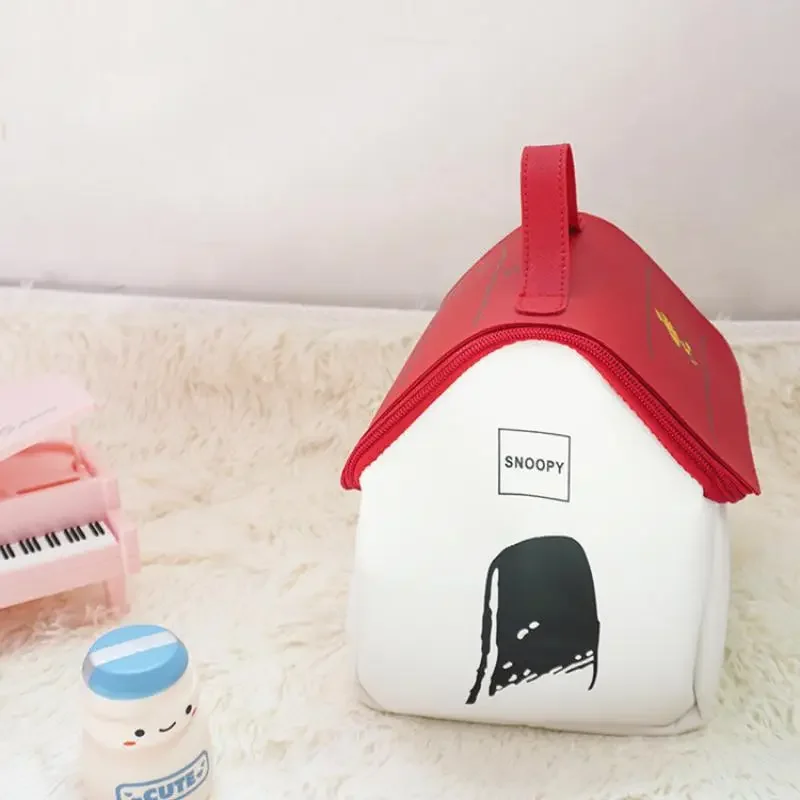 Novo anime kawaii snoopy bonito casa design saco de armazenamento grande capacidade dos desenhos animados sacos de maquiagem viagem prático casa presentes para meninas