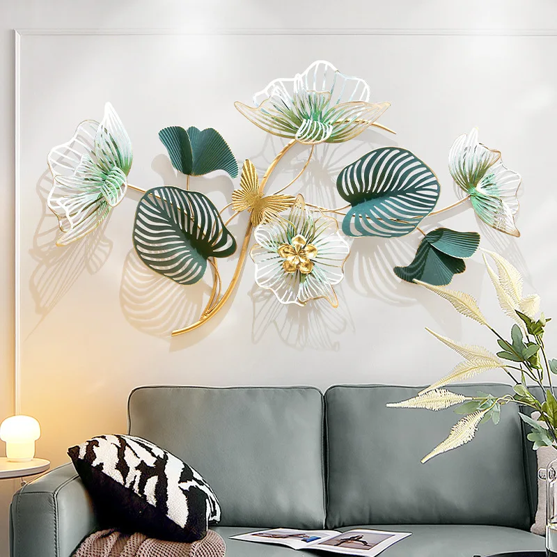 Pastoral retro creative living room wrought iron green plant wall decoration pendant