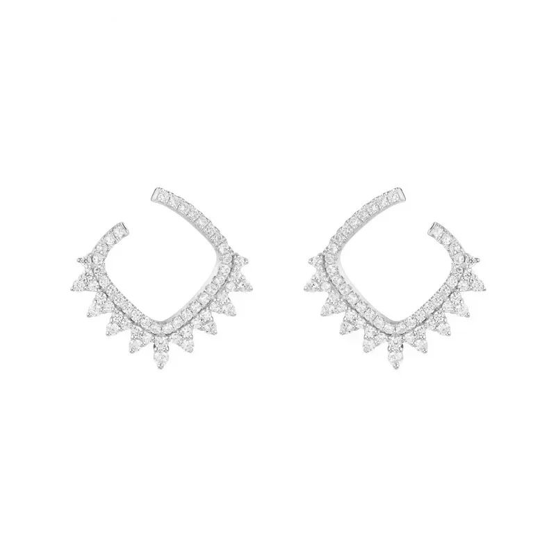 LI KI High Quality 925 Silver Gear Earrings With Stylish And Elegant  Jewelry As A Gift For Friends - view 6