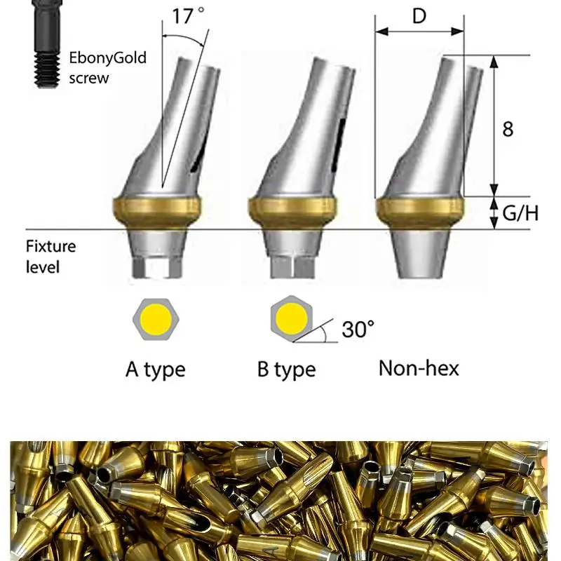 Dental Impression Coping Compatible with Regular Series Open Closed Transfer Lab Analog for Dental Clinic Lab Use