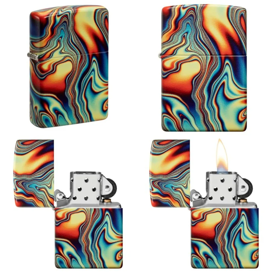 

2026 Year Lighter - Windproof Slim Match Lighter with Metal Book-Open Mechanism for Cigarettes - Red Blue Black