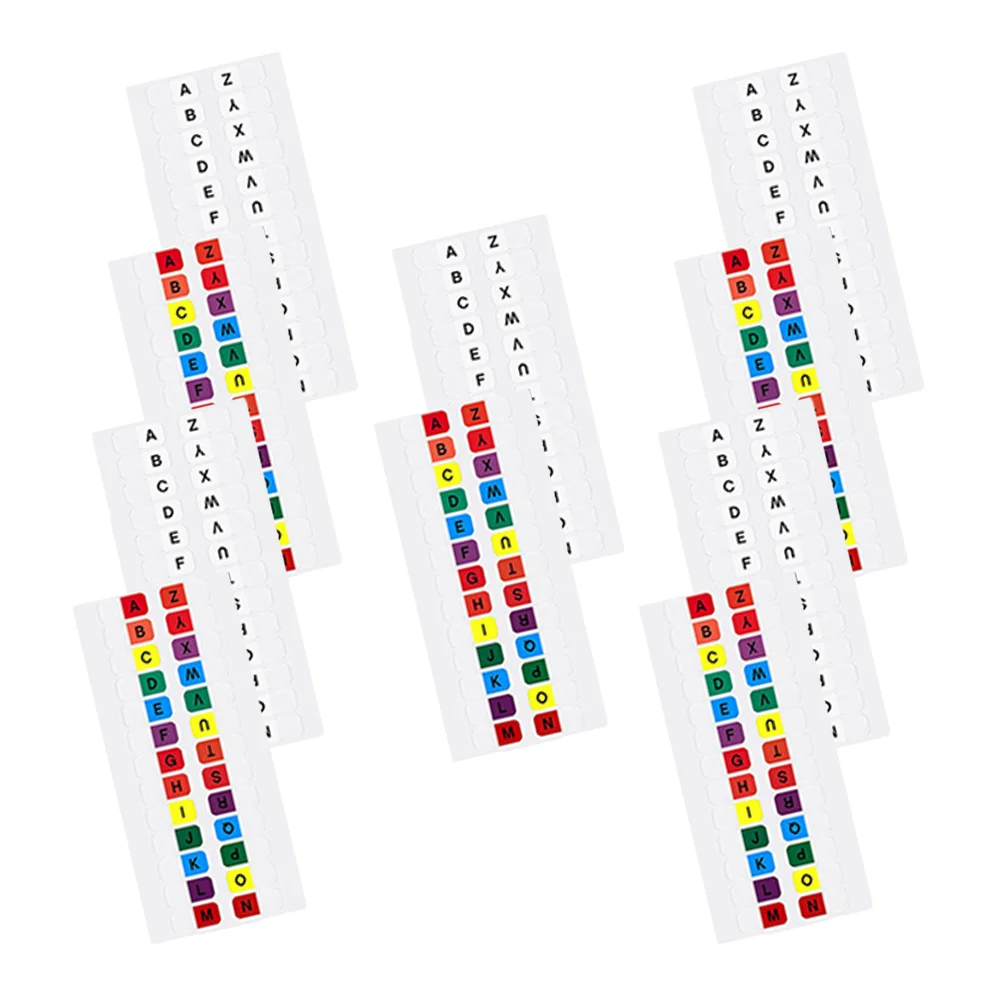 10 Sheets Index Label Alphabet Stickers Tabs for Notebooks Strip Letter Student