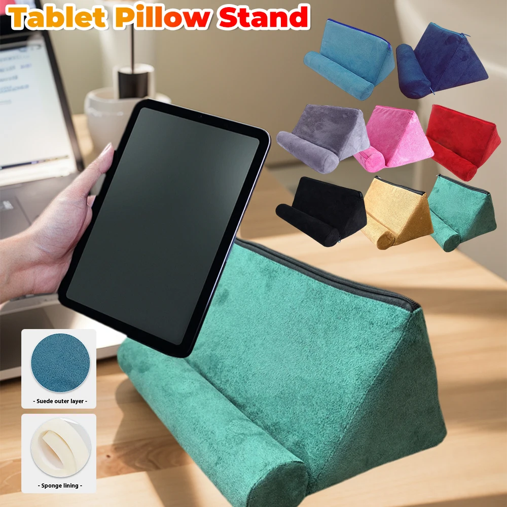 Portable Tablet Pillow Stand Multi-Angle Lazy Tablet Pillow Holder Soft Comfortable Sponge Phone Holder Dock Reading Accessories
