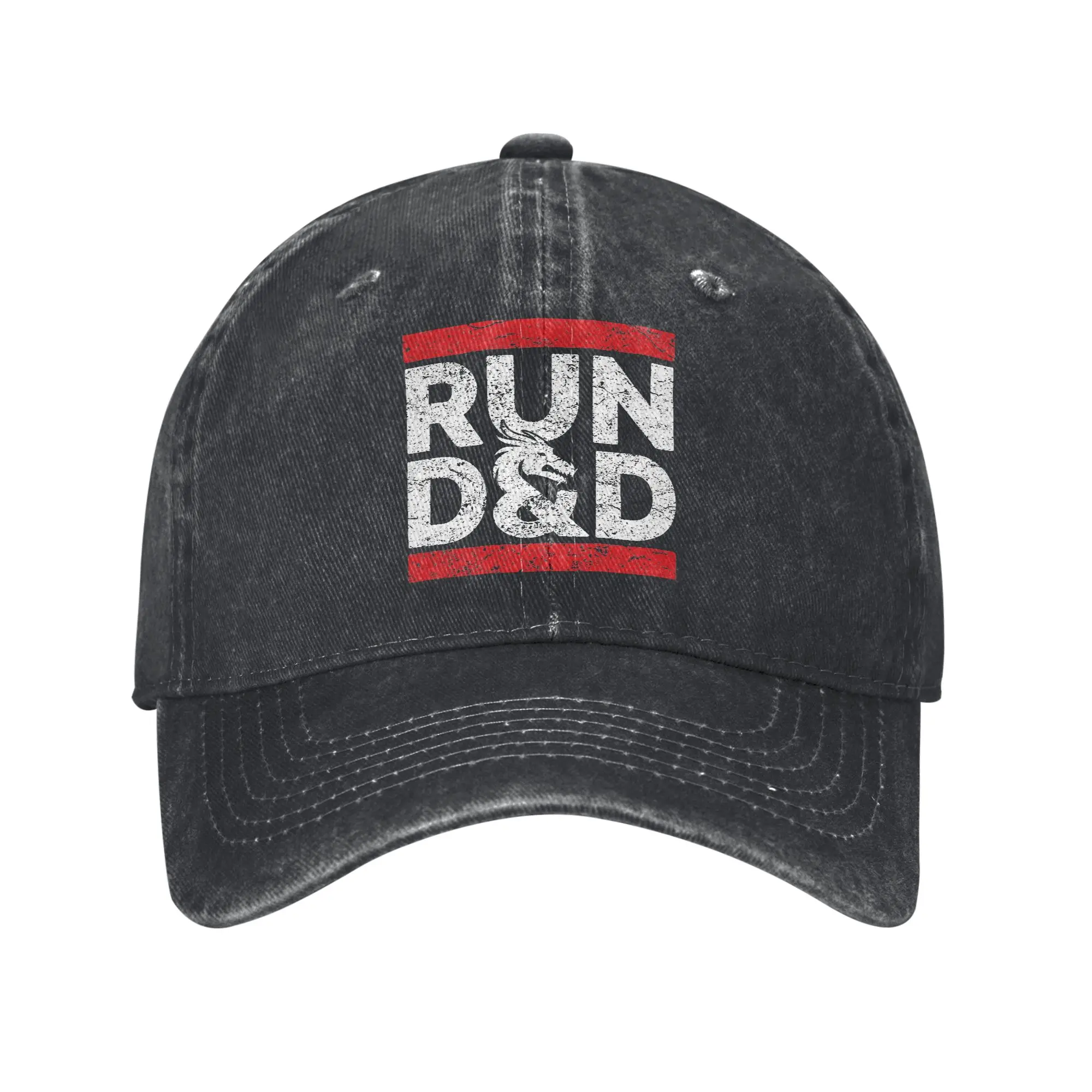 Dungeon Master Dice Dragon Baseball Cap Classic Distressed Cotton DnD Snapback Cap for Men Women Outdoor Summer  Gift Hats Cap