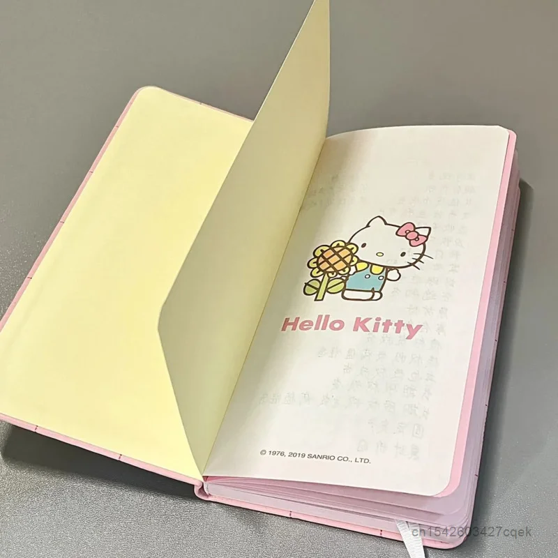 Sanrio Hello Kitty Cute Printed Page Notebook Y2k Aesthetic Mini Portable Diary Cartoon Stationery Supplies Study Plan Note Book