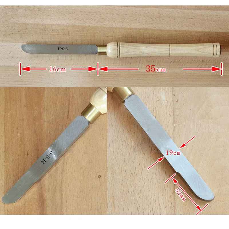 1PC Woodworking DIY Turning Tool Long Round Scraper Knife Shape