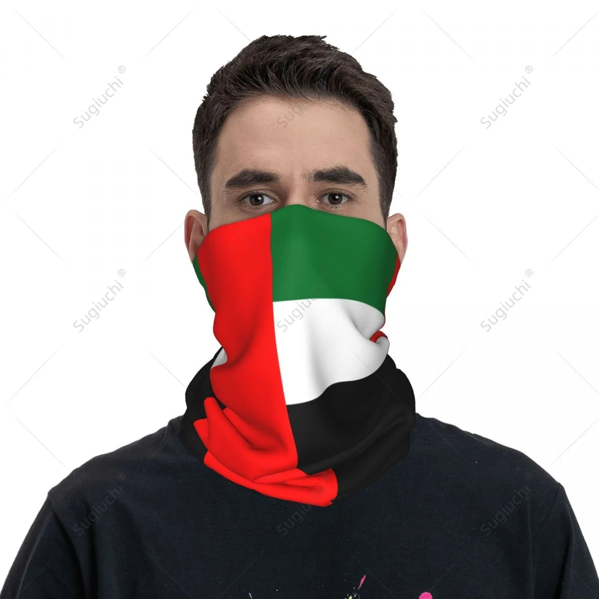 Unisex United Arab Emirates Flag Neckerchief Scarf Neck Face Mask Scarves Neck Warmer Seamless Bandana Headwear Cycling Hiking