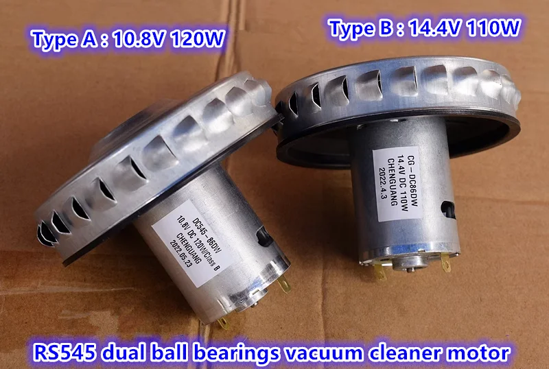 Brand new RS545 vacuum cleaner motor 10.8V 120W 14.4V 110W 545 DC motor large power ball bearings fan~