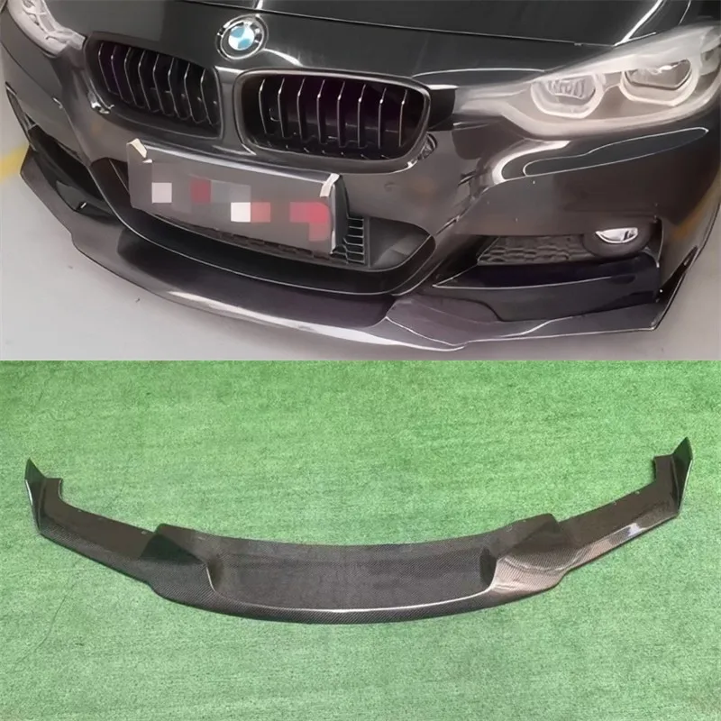 

For BMW 3 Series F30 F35 2013-2019 Real Carbon Fiber Front Lip Front Bumper Lower Under Spoiler Splitter Accessories Body Kit