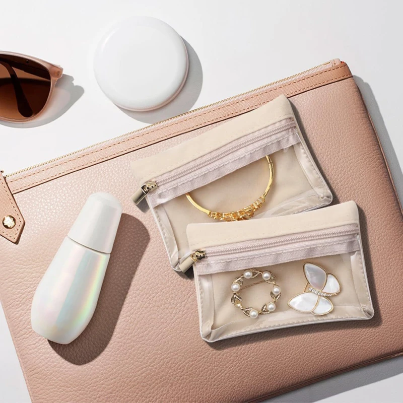 6pcs Transparent Jewelry Package Zipper Bags Display Packaging New Cute Storage Pouchesfor Necklace Bracelet Ring Earring