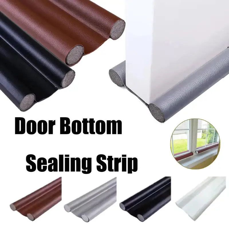 

96CM Windproof Seal Strips Draught Excluder Stopper Door Bottom Guard Double Protectors Doorstop Dust-proof Blocker Sealers