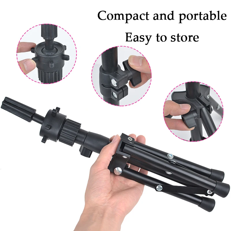 Pruikstandaard statief, 22 inch verstelbare mannequin hoofdstandaard, pruik hoofdstandaard voor trainingshoofden en canvas blokhoofd';\[p[