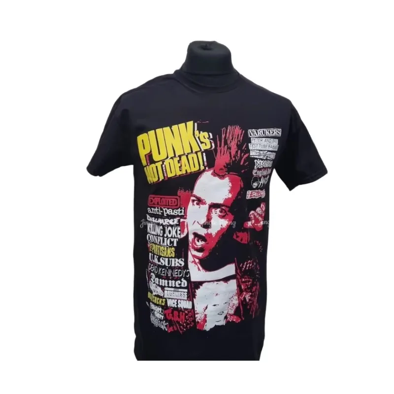 Camiseta Punks Not Dead, Ideia de Presente Exploited, Camiseta Pré-Encolhida 100% Algodão para Homens