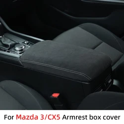For Mazda CX-5  2019 2020 2021 2022 2023 2024 Mazda 3 Axela Central Control Armrest Box Protective Sleeve Suede Accessories