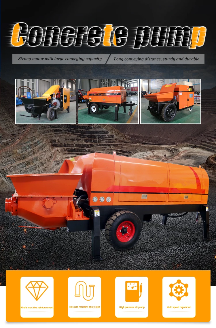 

High Pressure Concrete Pump Concrete Pumping Equipment Fast Delivery Concrete Pump for High-rise Building Filling