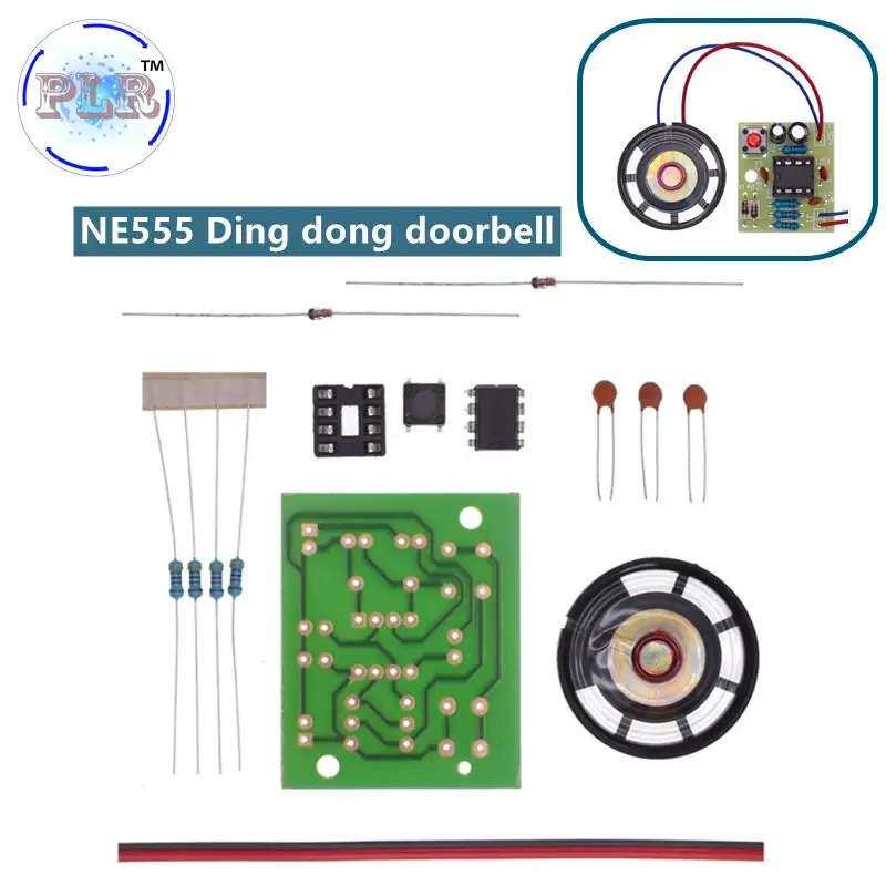 New NE555 Doorbell Suite Electronic Production Doorbell Suite DIY Kit Ding dong doorbell PCB welding laboratory