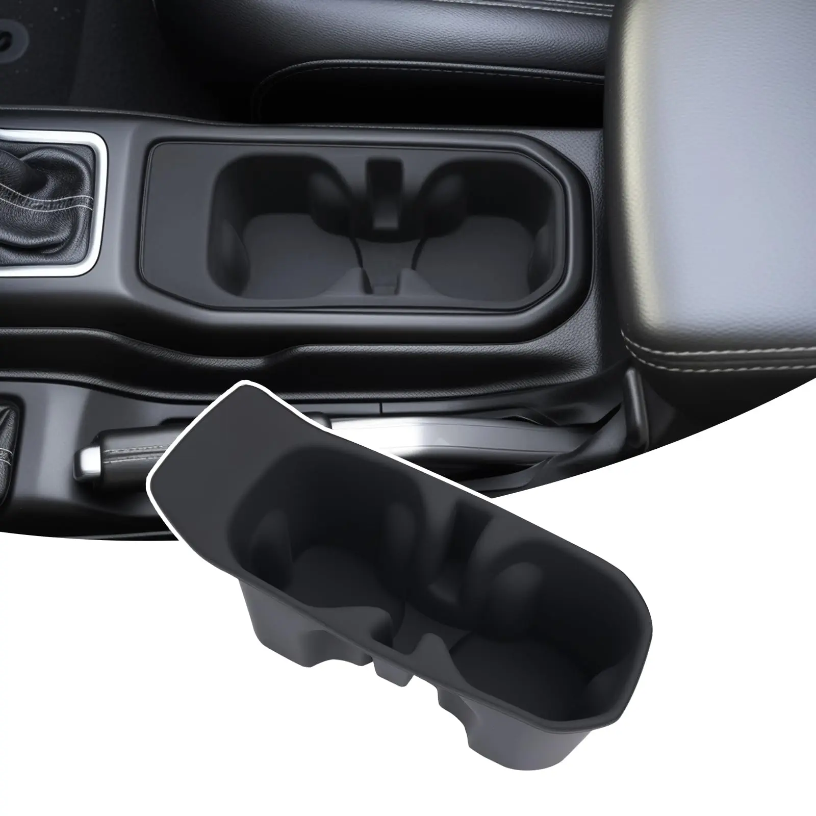 Cup Holder Inserts Coaster For Jeep Wrangler JL JLU 4XE & Gladiator JT 2018-2025 Central Control Cup Holder Mat Pad