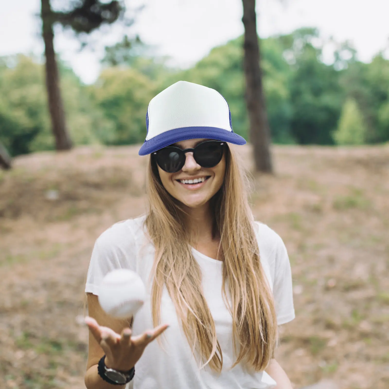 10-個のブランクメッシュ野球帽-diy-印刷可能な昇華キャップ通気性軽量夏のアウトドアキャンプ釣りショッピング用